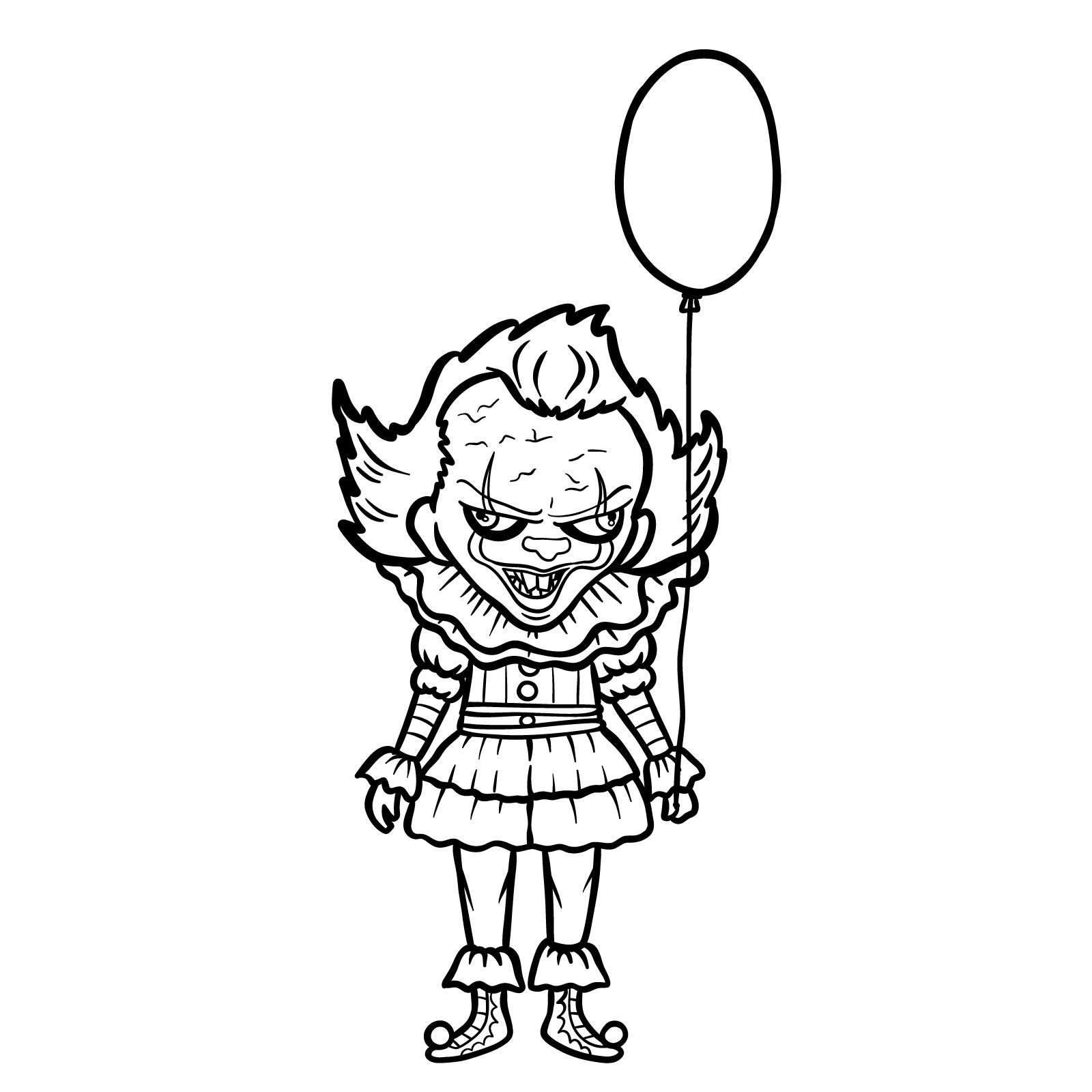 Pennywise Full Body Drawing Pic - Drawing Skill