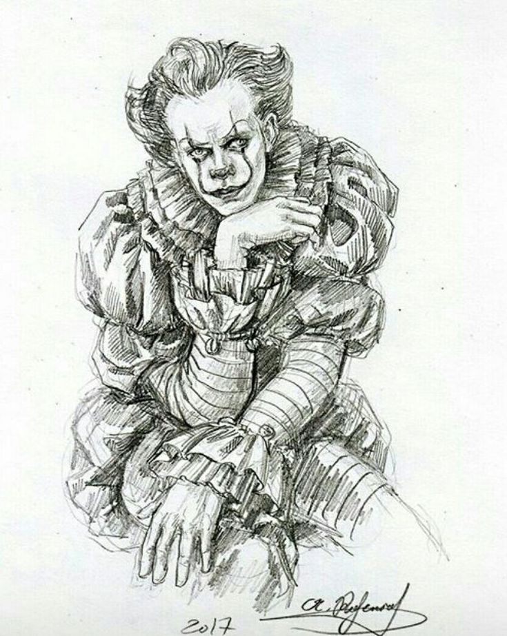 Pennywise Full Body Drawing Picture