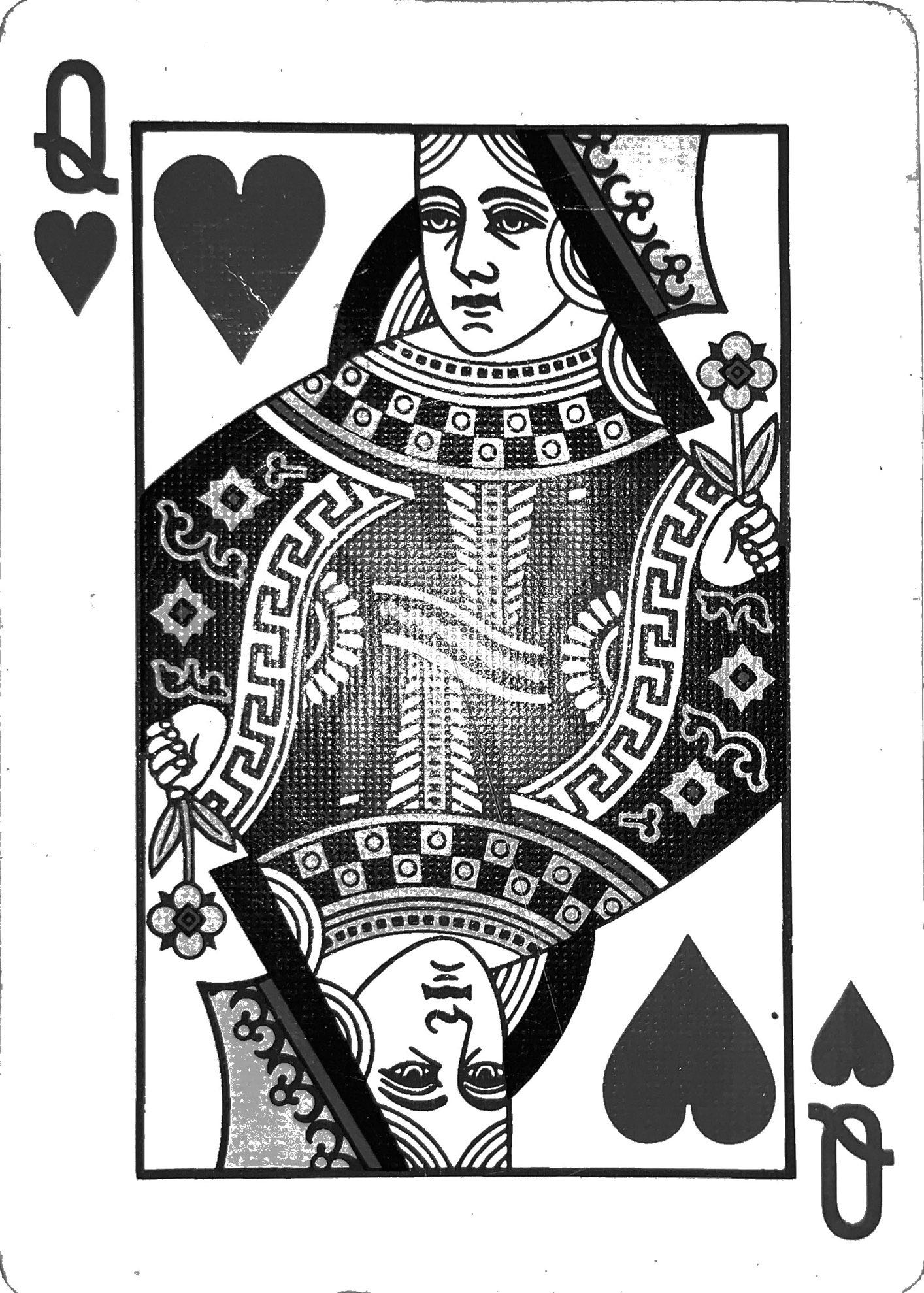 Queen of Hearts Drawing Beautiful Image