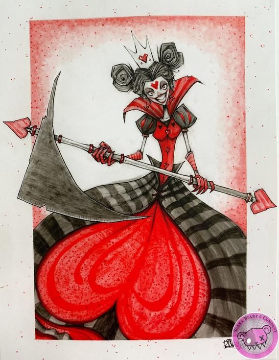 Queen of Hearts Drawing Picture