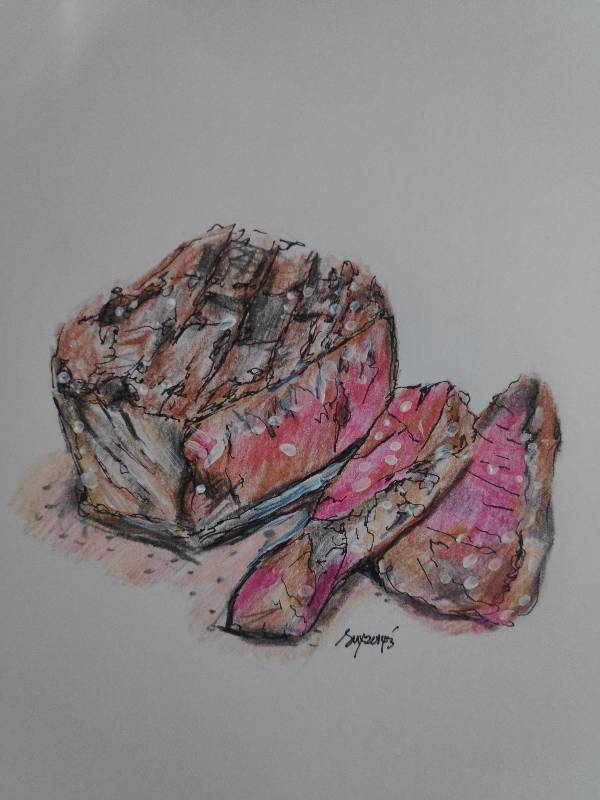 Steak Drawing Creative Art
