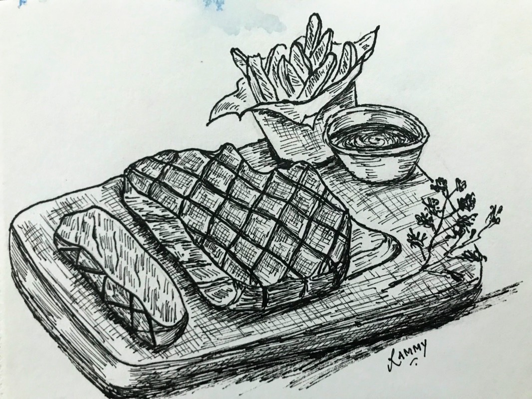 Steak Drawing Realistic