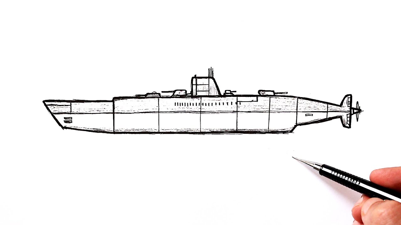 Submarine Drawing Picture