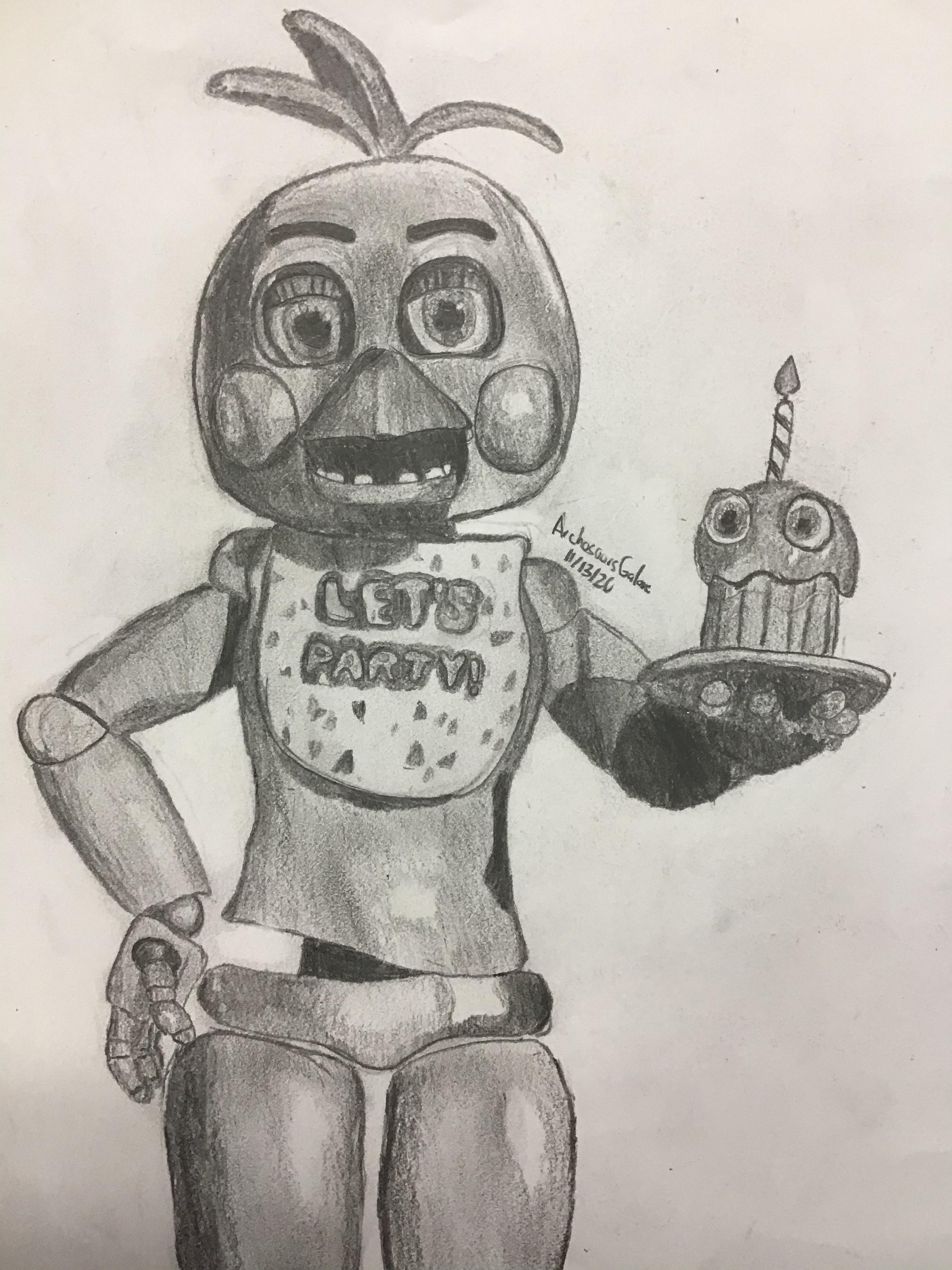 Toy Chica Art Drawing - Drawing Skill