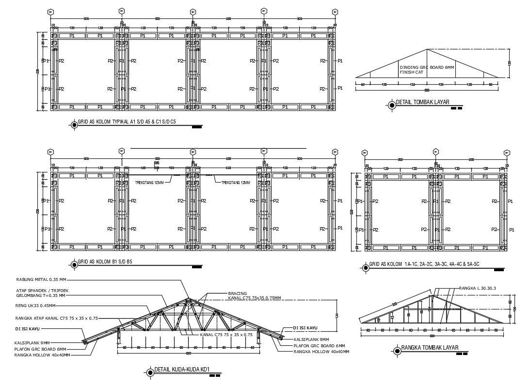 Truss Drawing Beautiful Image