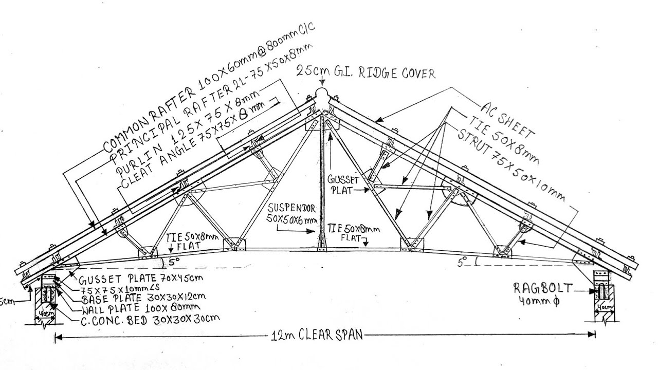 Truss Drawing Sketch