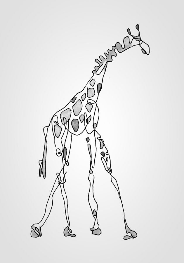 Buy Giraffe Graphite Pencil Drawing Art Original Online in India - Etsy