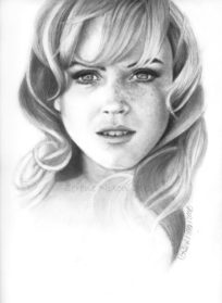 Lindsay Lohan Drawing Image - Drawing Skill