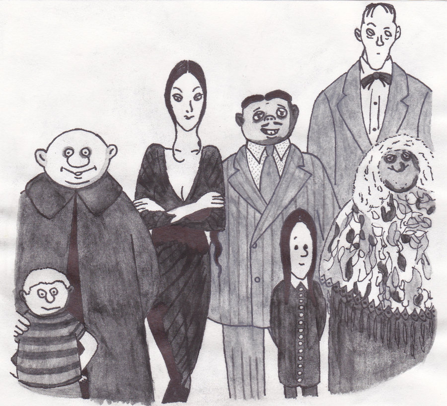 The Addams Family Drawing, Pencil, Sketch, Colorful, Realistic Art ...