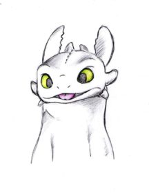 Toothless Drawing Pic - Drawing Skill