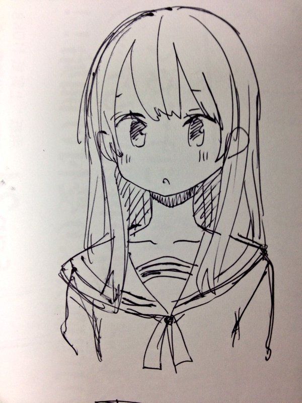 HD anime girl drawing sketch wallpapers  Peakpx