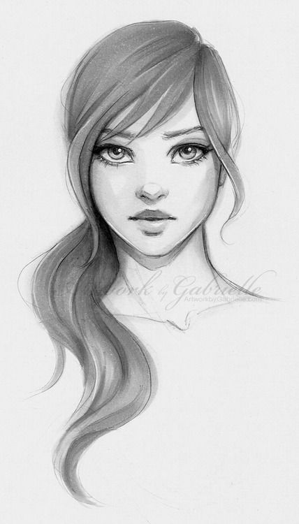 Cute Anime Girls Head and Face Coloring Page | Easy Drawing Guides