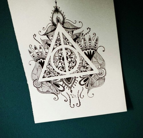 How to Draw the Deathly Hallows Symbol  YouTube