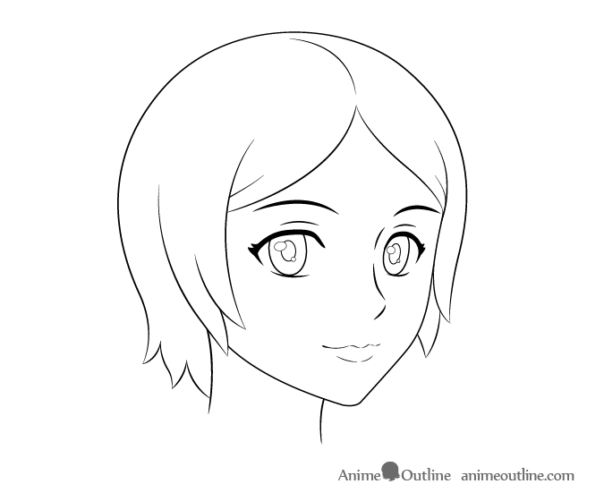How to Draw an Anime Girls Head and Face  AnimeOutline