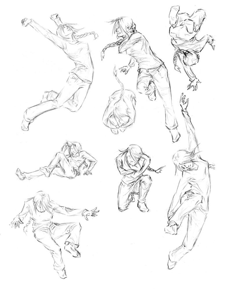 Dynamic Action poses #3 by Inkonix on DeviantArt