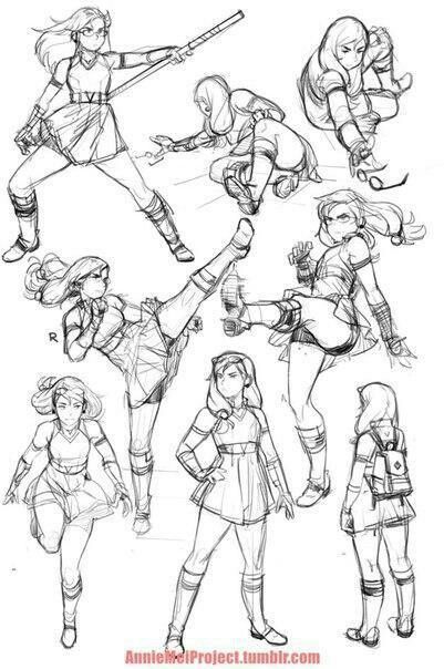 Female Action Poses - Females fighting punch pose | PoseMy.Art