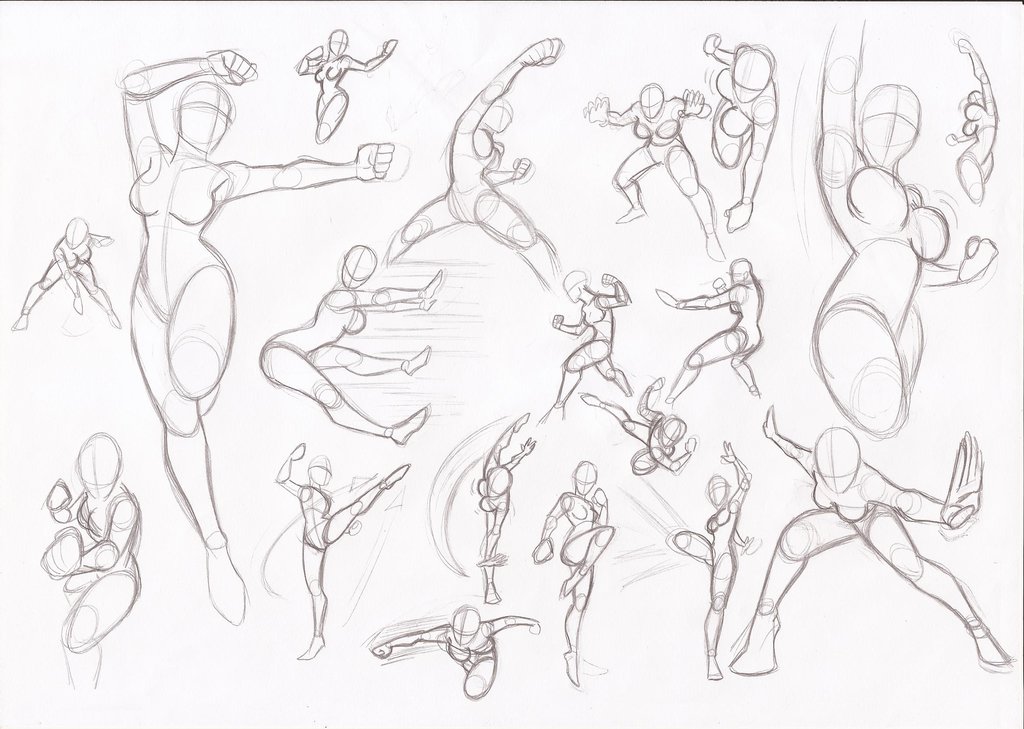 Anime Action Poses  Free Drawing References