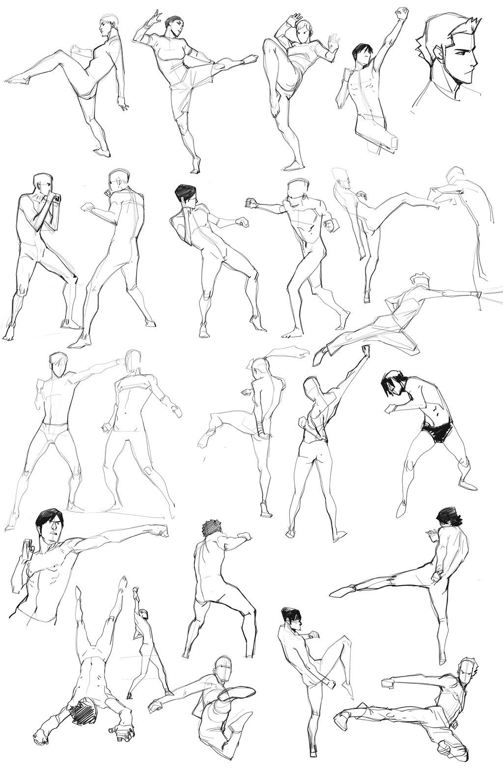 Fighting Pose - Drawing Skill