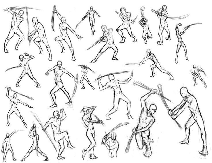 Dynamic Poses 3 - Make people look like they are fighting each other.