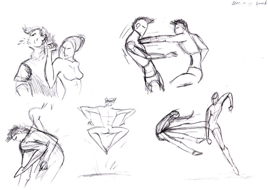 886 X 902 9  Fighting Pose Drawing References  Free Transparent PNG  Clipart Images Download