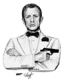 James Bond Drawing Creative Art - Drawing Skill