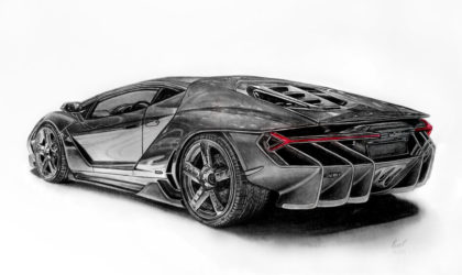Lamborghini Drawing Beautiful Image - Drawing Skill