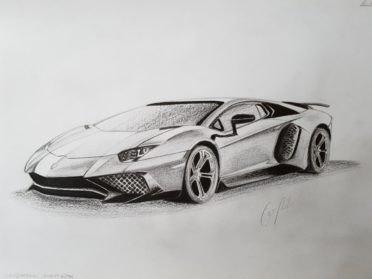 Lamborghini Drawing Sketch - Drawing Skill