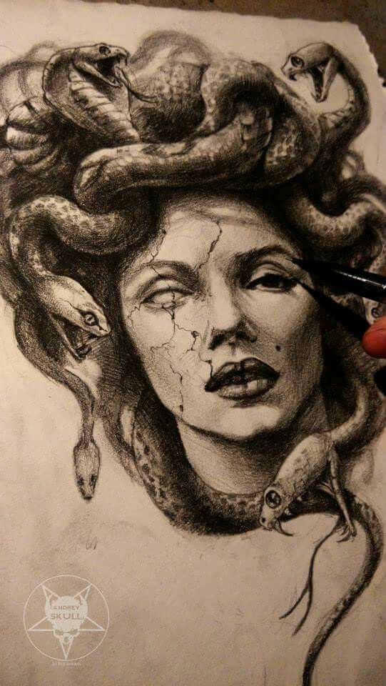 Medusa Drawing Beautiful Image Drawing Skill