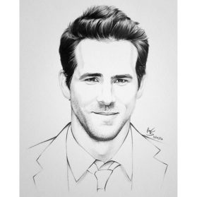 Ryan Reynolds Drawing Image - Drawing Skill