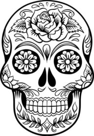 Sugar Skull Drawing Pic - Drawing Skill