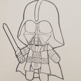 Chibi Darth Vader Drawing Image - Drawing Skill