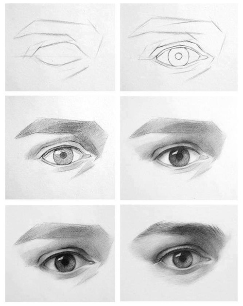 How To Draw Male Eyes Step by Step Drawing Guide by Dawn  DragoArt
