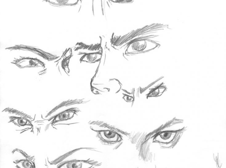 Как рисовать мужские глаза