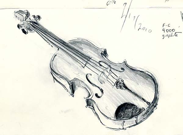 How to Draw a Violin Real Easy