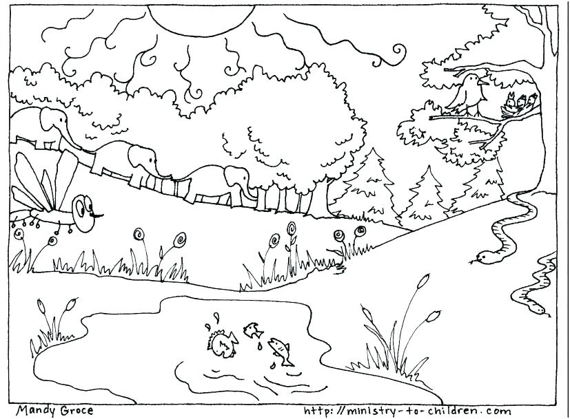 God Created the Earth Coloring Pages  Free Printable Coloring Sheets