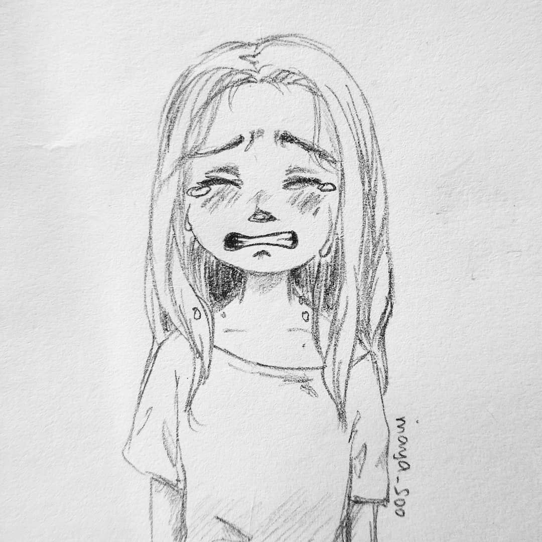 crying drawings of people
