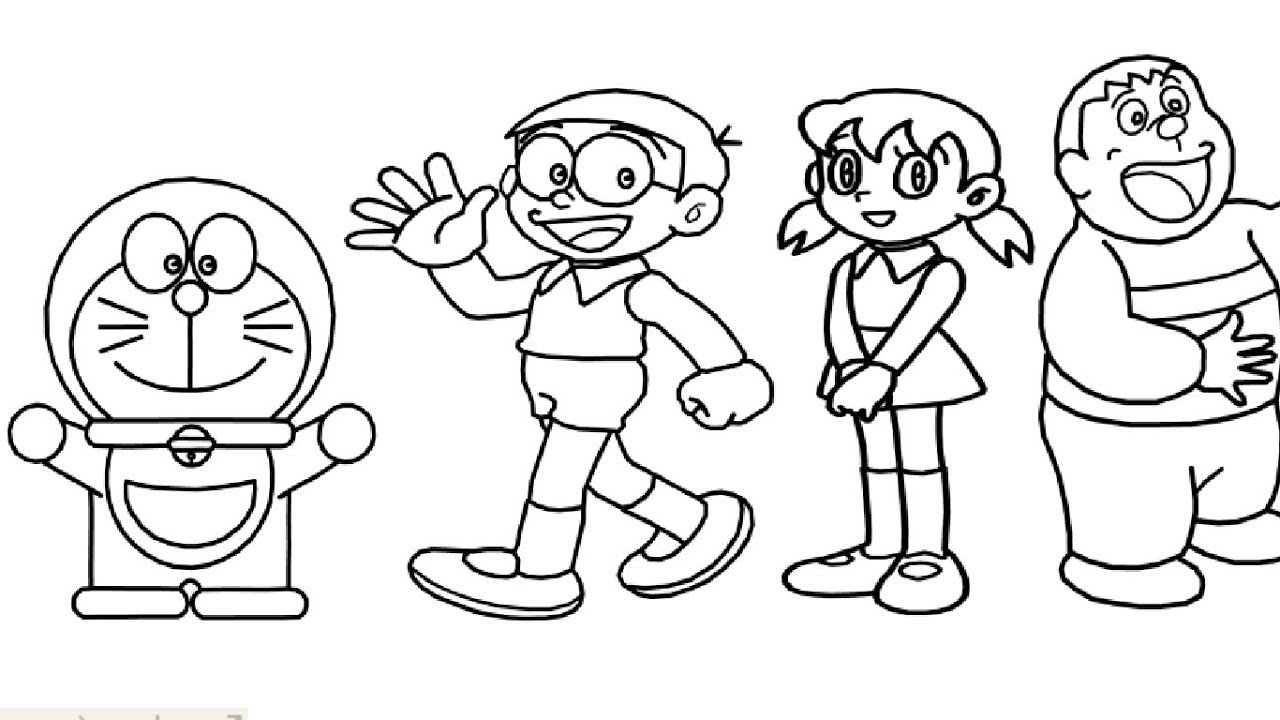 Step-by-Step Guide to Drawing Gian from Doraemon for Kids or Beginners