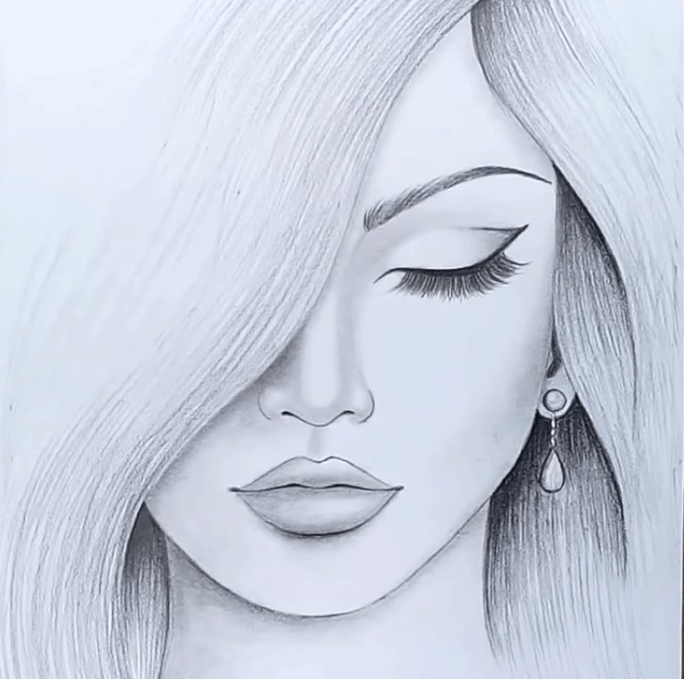 Girl Drawing with half bun hairstyle | Pencil sketch images, Pencil drawing  images, Sketches
