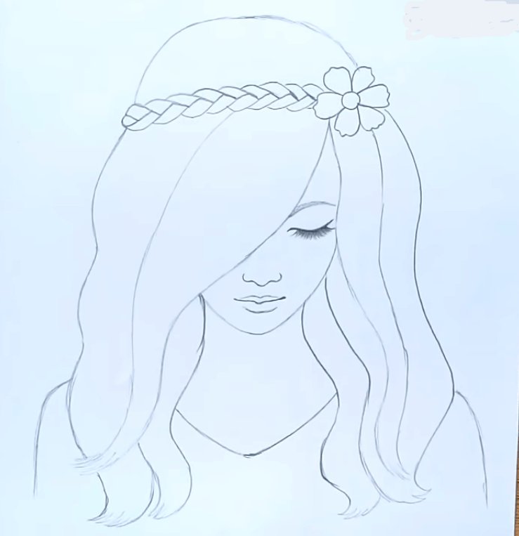 Clipart Royalty Free Stock Anonymous Drawing Girl - Anime Girl Drawing Easy,  HD Png Download - vhv
