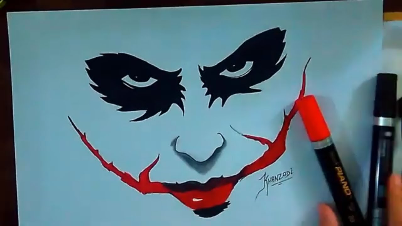 Drawing joker from {The Dark Knight}🤡-Heath Ledger-DC || color pencils  portrait - YouTube