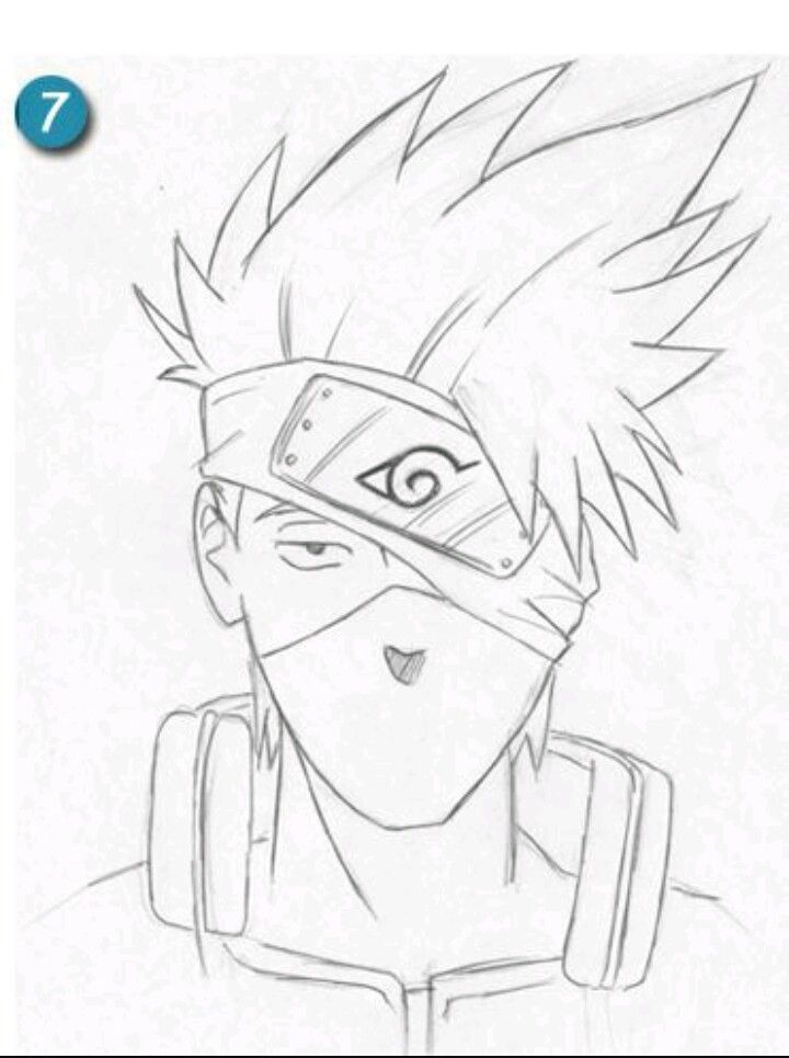 Anime Sketch  Tried drawing Kakashi from Naruto  Facebook