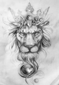 Lion Crown Drawing High-Quality - Drawing Skill