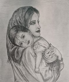 Mother Love Drawing - Drawing Skill