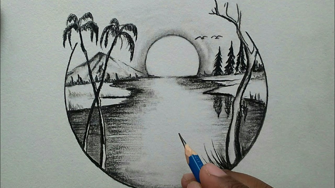 Drawing Of Nature Beauty Sketch - img-omnom