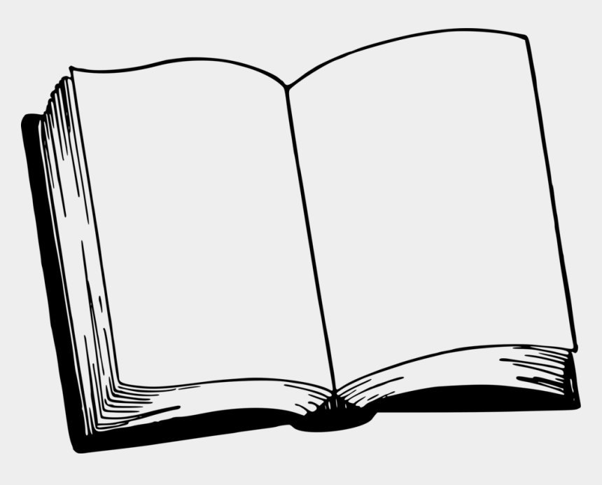 blank open book drawing