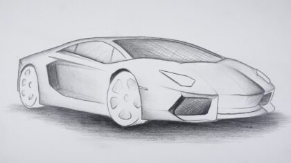 Pencil Car Drawing Beautiful Art - Drawing Skill