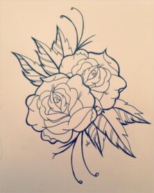 Rose Flower Drawing Creative Art - Drawing Skill