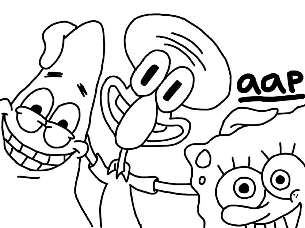 Spongebob And Patrick Drawing Step By Step