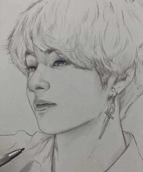 V BTS Drawing Picture - Drawing Skill
