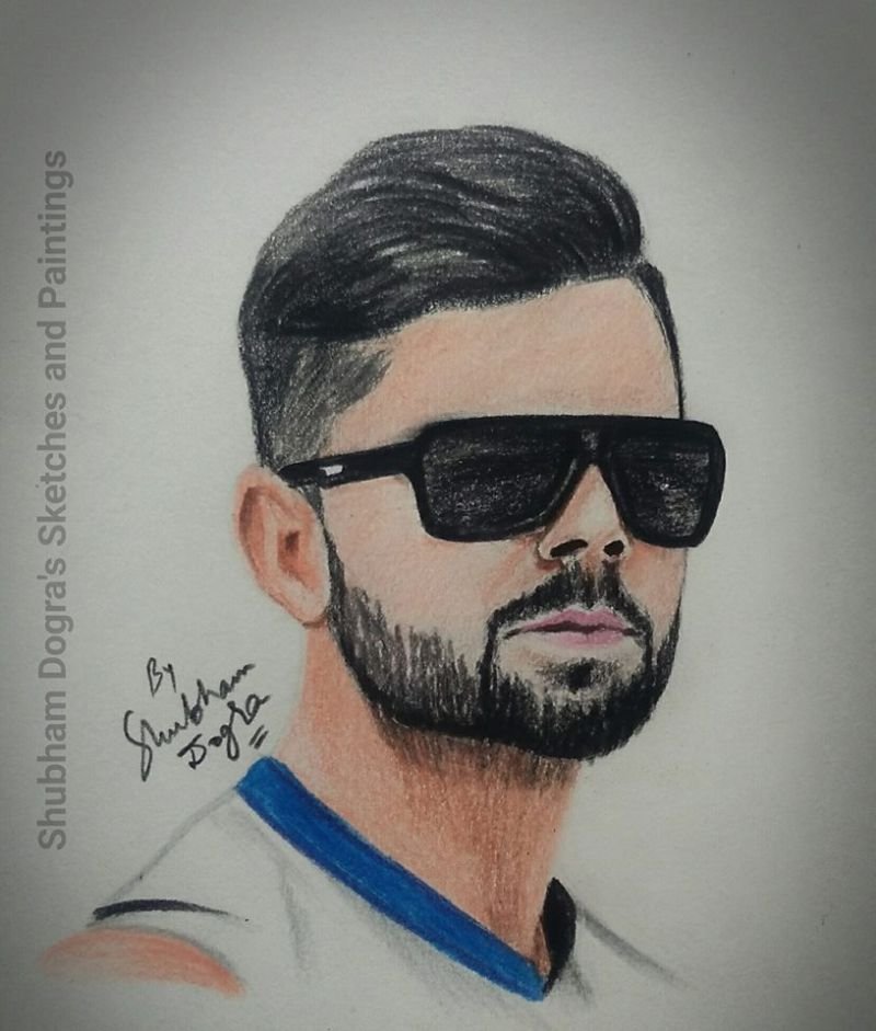 I just had to make a sketch of Virat Kohli now that he is back in form. :  r/sketchpad